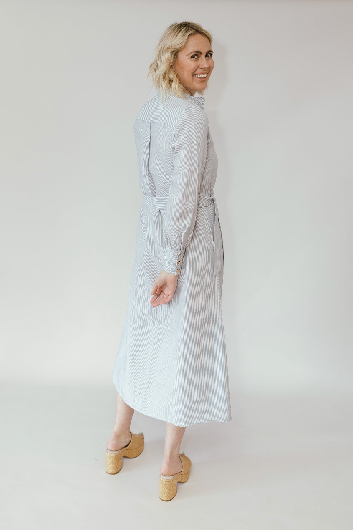 Reign Shirtdress in Dusted Blue & Seasalt Stripe