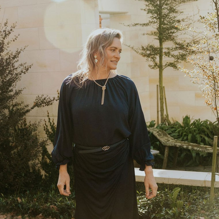 Aura Blouse in Midnight