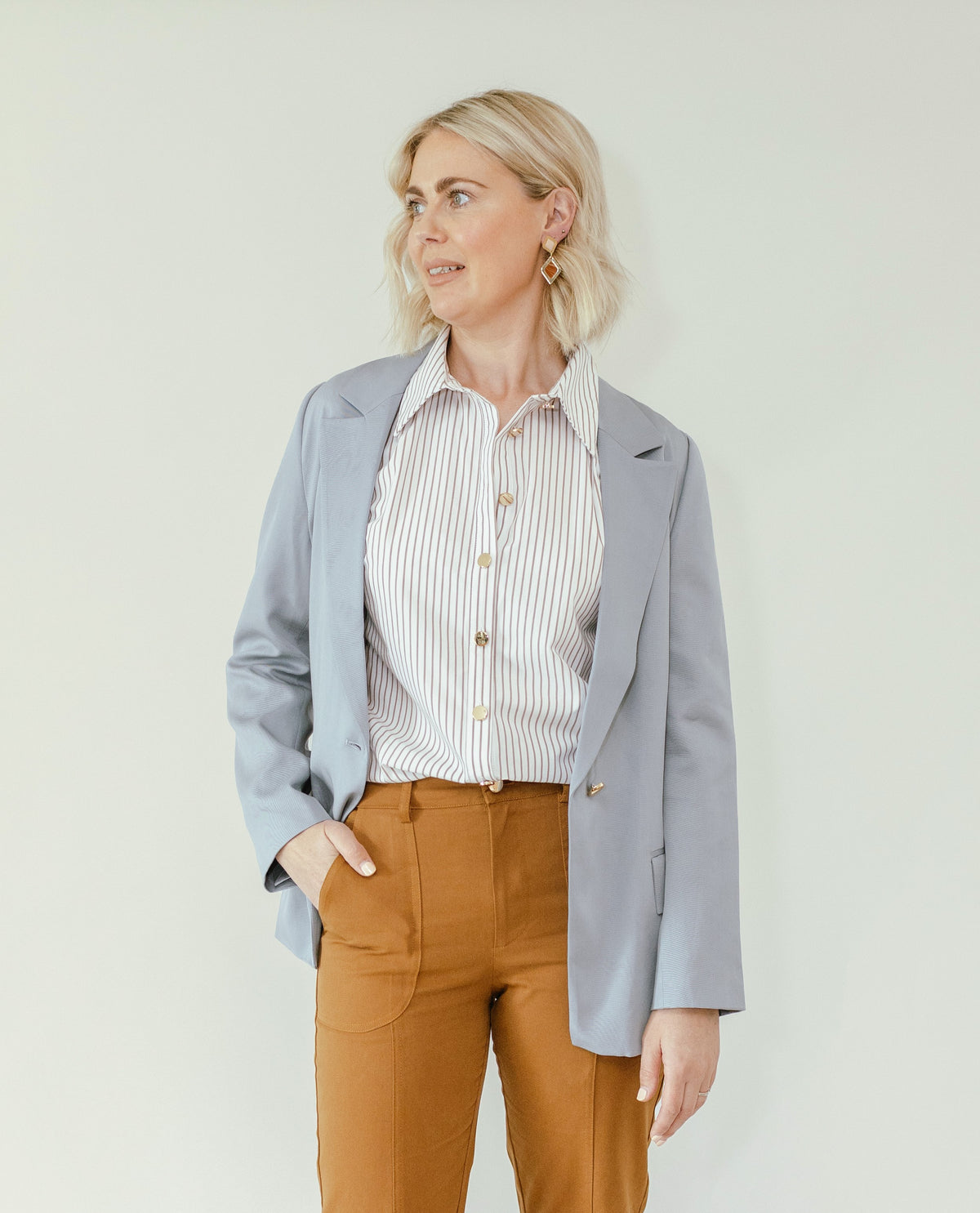 Liberty Blazer in Dusted Blue