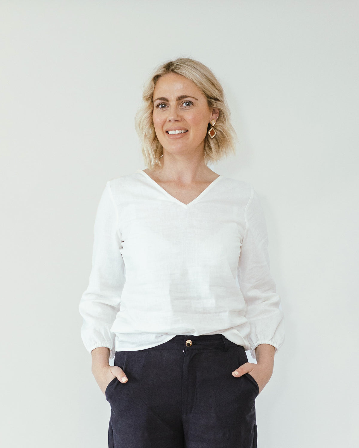 Freedom Blouse in Chalk