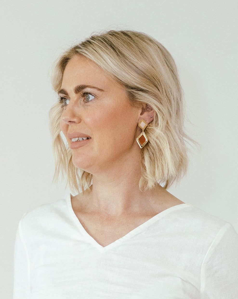 Mia Earrings in Petal and Russet