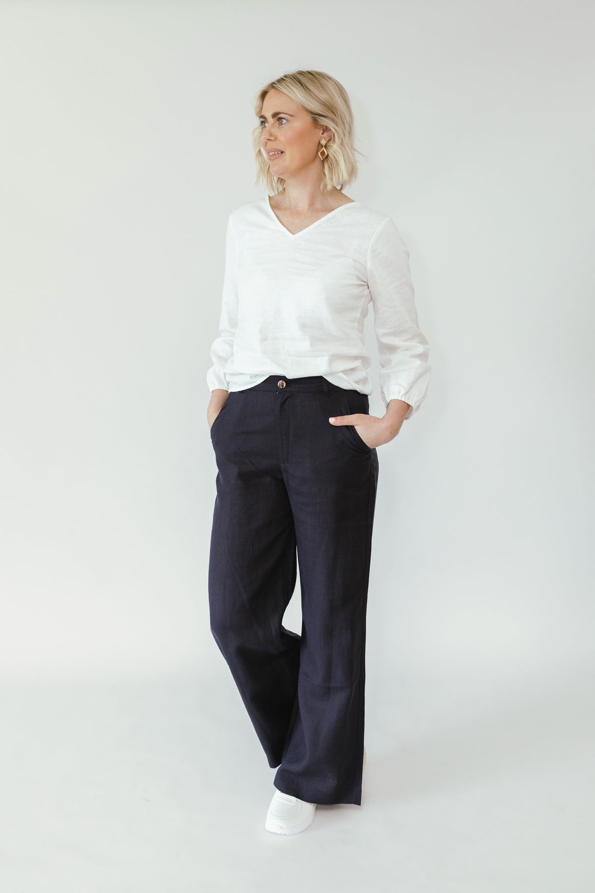 Muse Wide Leg Pant in Midnight