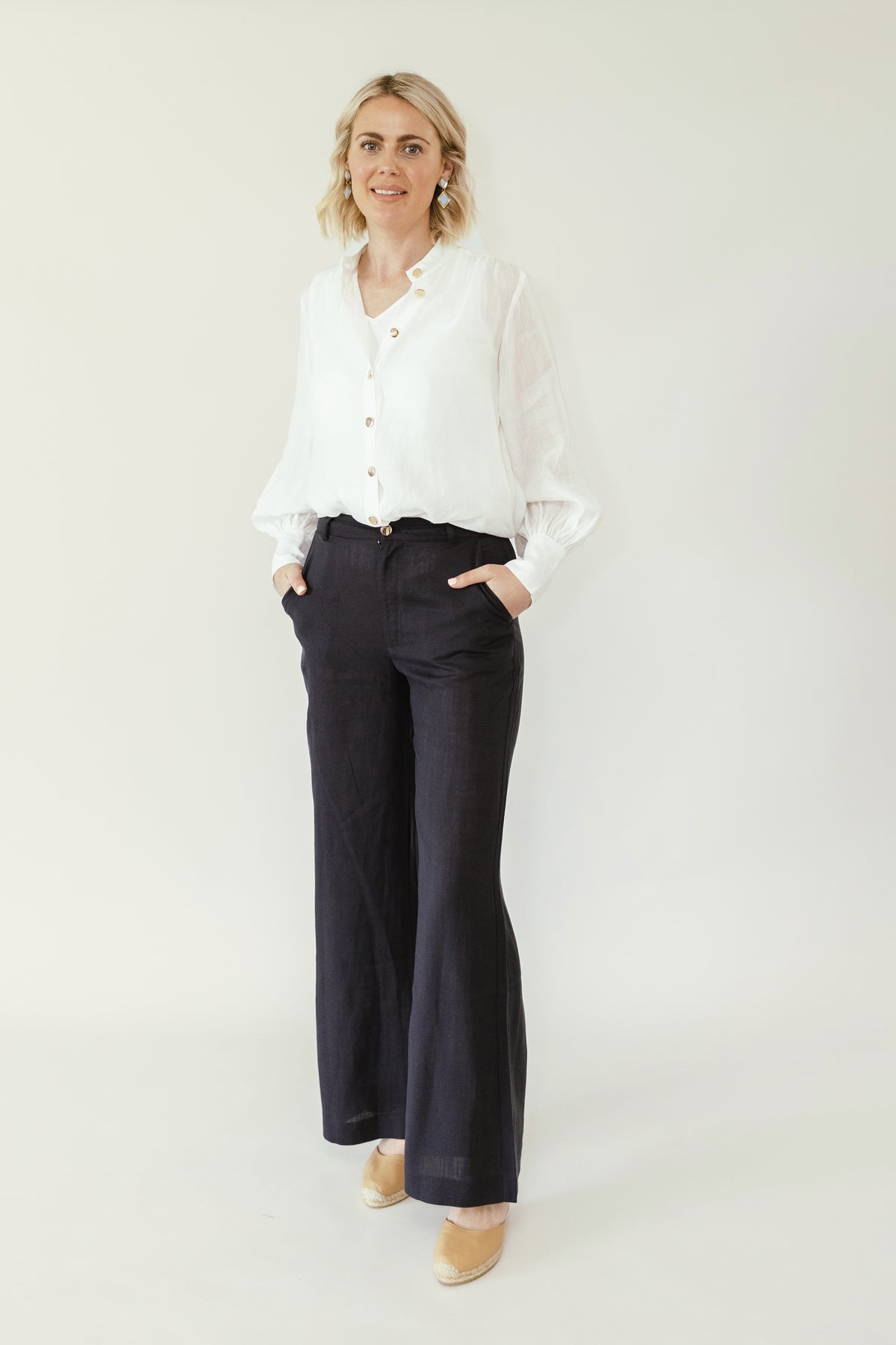 Muse Wide Leg Pant in Midnight